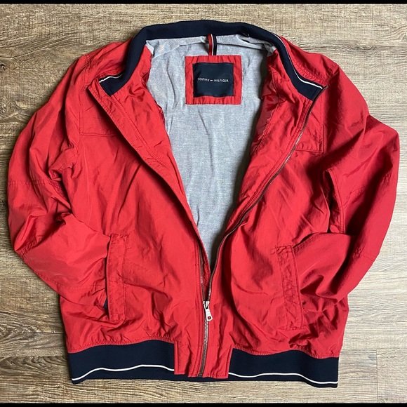 Red Tommy Hilfiger Soft Shell Classic Style Jacket - Picture 2 of 4